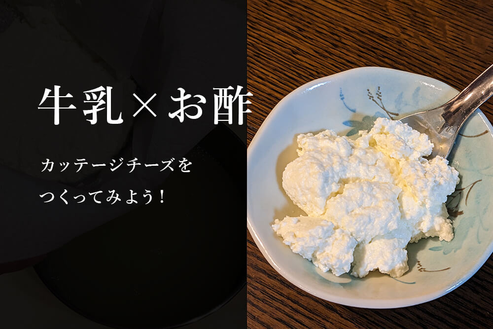 牛乳とお酢でカッテージチーズをつくってみよう！